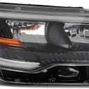 Passenger Headlight Compatible with 2016-2018 Explorer Limited/XLT/Platinum Black Bezel Right Side Headlamp FB5Z13008B