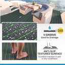 OCEANBROAD EVA Foam Boat Flooring with 3M Adhesive Backing Marine Self-Adhesive Decking 96''x45.6''/36''/28.8''/16.8'', 48''x16.8'' Faux Teak Sheet for Jon Boats Swim Platform Helm Pad RV Floor, 96''L x 45.6''W-30.4sqft