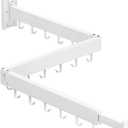 Clothes Drying Rack Wall Mounted, Drying Rack Clothing, Laundry Drying Rack Wall Mount, Collapsible Drying Racks for Laundry, Retractable, Foldable, Clothes Hanger Rack, Clothes Dryer Rack, White Color