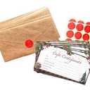 Gift Certificates for Business 30 Certificate Cards 30 Kraft Envelopes 30 Stickers for Holiday Christmas Small Business Restaurants Spa Beauty Makeup Hair Salon