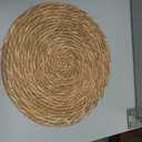 Colingmill 40 Pcs Round Rattan Placemats Bulk, 13 Inch Woven Placemats Natural Straw Hand Woven Farmhouse Boho Round Table Mats for Wedding Bridal Shower Home Dining Dinner Party Decoration, About 13 Inches in Diameter