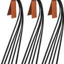 Jutom 3 Pcs Bible Ribbon Bookmark Magnetic Ribbon for Book Markers Bible Leather Bookmark with Ribbons Multi Page Marker Magnetic Hold Clips into Book for Books Teachers (Black)