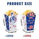 2 x 24Pcs 4th of July Party Popcorn Boxes Patriotic Party Candy Cookie Popcorn Container for Independence Day Theme Party Decorations