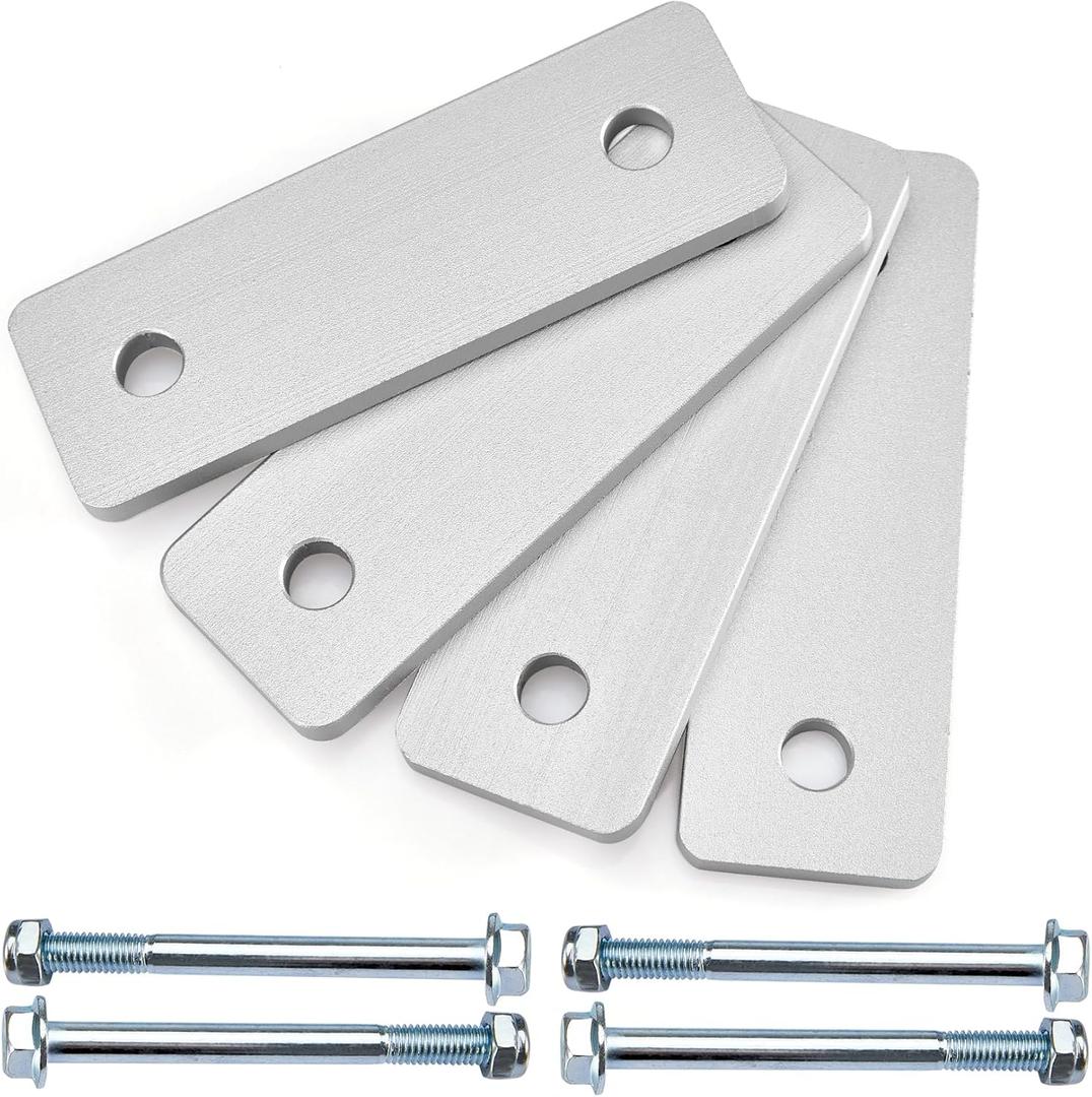 Rear Lift Kit for Club Car, 4 pcs 1" Extended Shackles and 4 pcs Bolts Fit for Club Car Precedent Gas Electric Golf Carts 2004 - UP