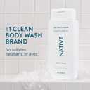 Native Body Wash Contains Naturally Derived Ingredients | For Women & Men, Sulfate, Paraben, & Dye Free Leaving Skin Soft and Hydrated | Sea Salt & Cedar 18 oz