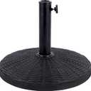 Blissun 26.5 lbs Heavy Duty Patio Market Umbrella Base Stand, 17.5"