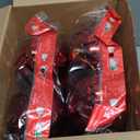 Syhood 12 Pcs 4 Inch Large Valentine Ball Ornament Christmas Tree Decoration Plastic Ornament Set Hanging Xmas Tree Ball for Xmas Holiday Wedding Party(Burgundy)