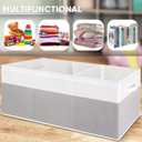 Kids Toy Box, Extra Large Toy Chest Bin with Lid, 118L Toy Storage Organizer Stuffed Animals Holder with Collapsible Divider and Sturdy Handle for Nursery Bedroom Living room, 36"L x 12.6"W x 16"H