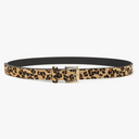 Miss Danger Leopard Belt Alloy Buckle for women Leather Belt with Pants Jeans Dresses, M
