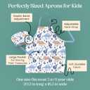 Kids Apron & Chef Hat Set  Adjustable, Water-Resistant  For Cooking, Baking, Arts and Crafts  Fits Ages 38 (White)