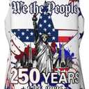 Kids Tie Dye Tank Tops Childrens Sleeveless T Shirts Hippies Tees Crew Neck Sleeveless Undershirt for Boys Girls Patriot (L)