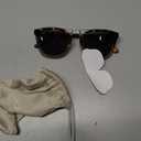 WearMe Pro WMP Eyewear - Women's Oversized Polarized Sunglasses: Square Vintage Style with Metal Double-Bar Bridge