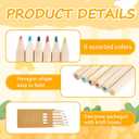 24 Packs Mini Colored Pencils Bulk 3.5'' Coloring Drawing Pencil Coloring Drawing Bulk for Student Teacher Valentine 100th Day of School Painting Birthday Party
