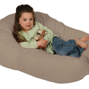 Leachco Pillay Plush Sling-Style Lounger, Latte