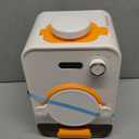 Electric Cheese Grater with 3 Set Blades, Automatic Efficient Slicer & Grater & Shredder for Carrot, Potato, Cabbage & More Vegetables/Salad/Cheese, 4" Large Feed Tube, Built-in Blade Storage Box (Pearl White)