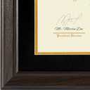 11x14 Diploma Frames 8.5x11 with Black Mat, Fits Degree Certificate Document, 14 x 11 Walnut Color Frame with Plexiglass Panel for Wall Mounting or Tabletop Display