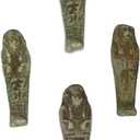 Bonballoon 4 Pcs of Egyptian Shabti Ushabti Shawabti Antique Replica Middle Kingdom Funerary 3D Mummy 2" Figure Statue Collectable Unique Ancient Pharaoh with Hieroglyphics Collectible Sculpture
