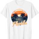 Florida Sunset - Throwback Design - Classic T-Shirt (XL, White)