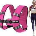 Weighted Vest, 8lb Weighted Vest Woman with Detachable Phone Pouch, Suitable for Women, Men, Ideal for Workout, Strength Training, Fitness, Running, Weight Loss, Walking (Pink, 8 LB)