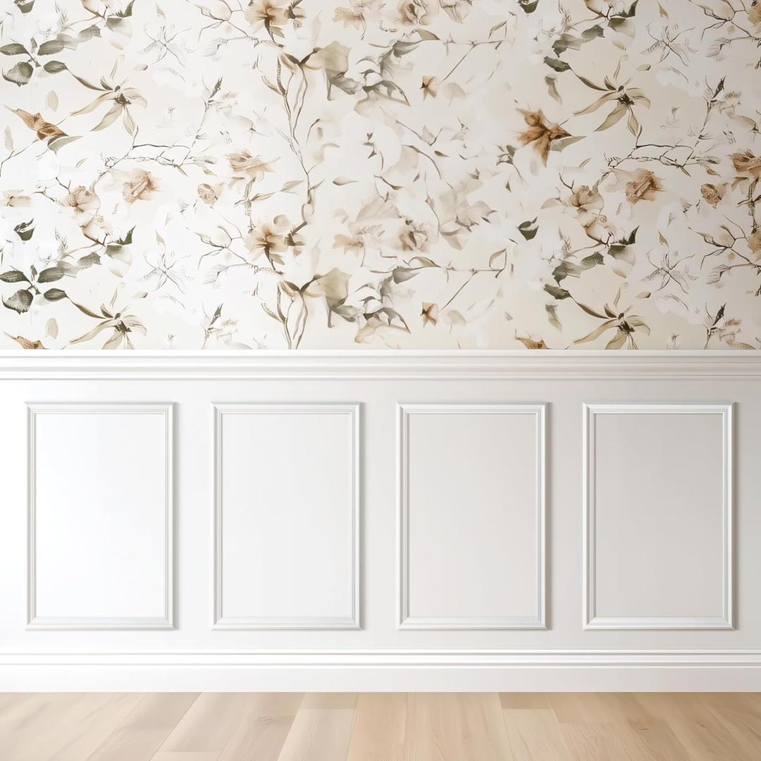 Peel and Stick Wall Molding Kit, Accent Wall Panels for Interior Wall Decor with Double-Sided Tape, 4 Set Pre-Cut PS Wainscoting Panels (16 * 24 in), 16x24