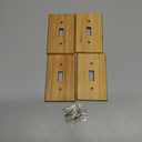 4PC Solid Wood Light Switch Plate Quality Wood Raw Switch Plate Decorative Wall Plate Light Switch Cover Bamboo Single Toggle Wooden