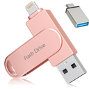 Apple MFi Certified 512GB Photo Stick, Flash Drive for iPhone Memory Stick for Photo/Video Backup Stick, HighSpeed USB Stick iPhone Storage Drive Compatible for iPhone/iPad/Android/PC (Pink)