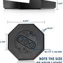 Vinyl Siding Light Mounting Block with Built-in Electrical Box, 8141 Vinyl Electrical Mounting Block for Outdoor Light, Ideal for 1/2" Lap Siding  Black(2 Pack) (Small)
