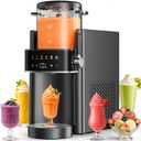 Slushie Machine, Ice Cream Maker, Slushy Machine for Home and Families, No ice needed with Rapid Chill & Temperature Control, Multi-function for Margarita, Frappé, Easy to Clean, Black