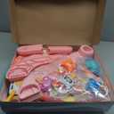 UMIKU Baby Play Mat Baby Tummy Time Mat Infant Newborn Musical Activity Center with High-Contrast Piano Music & Light Newborn Babies Gift for Girl Boy Babies 0-6 6-12 Month Pink Dinosaur (Pink(book Toys))