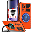 IYTRRYH for Samsung Galaxy Note 20 Ultra Case Magnetic Compatible with MagSafe Wireless Charging,with 1 Screen Protector,Built-in Kickstand Ring Military Grade Shockproof Heavy Duty Protection Orange