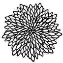 Snowkingdom 4 Pack Black Placemats Washable Pressed Vinyl Dining Table Mats Round Floral Charger Decoration for Halloween Christmas Thanksgiving