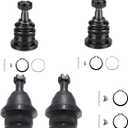 Front Upper Lower Ball Joint Kit K80811 K80827 for Toyota Tacoma 2005 2006 2007 2008 2009 2010 2011 2012 2013 2014 2015 2016 2017 2018, Upper Ball Joints + Lower Ball Joint, Suspension ball Joint