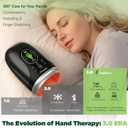 Hand Massager with Heat and Compression, Finger Stretching & Deep Palm Kneading for Arthritis and Carpal Tunnel Relief, 6 Modes 6 Intensities, 4000mAh Rechargeable Gift for Women Men