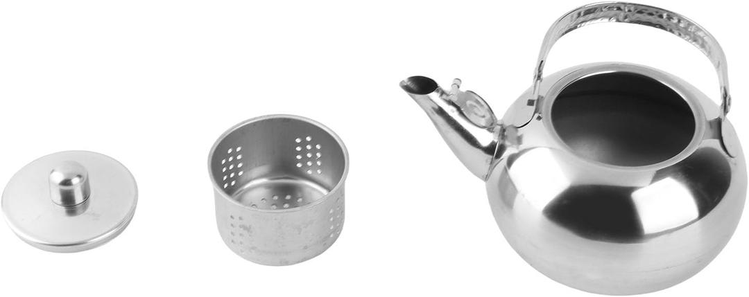 Teapot For Stovetop, Stainless Steel Teapot For Stovetop With Infuser Hot Water Fast to Boil, Heat Resistant For Stovetop (Silver)
