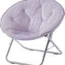 Urban Lifestyle Micromink Foldable Saucer Chair, Lavender, 1 Count