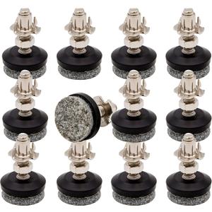 Furniture Levelers feet pad,Table and Chairs levelers Legs | 2019 Style Height Adjustable Protection Integrated High-Density Felt Pads | Heavy Duty 1/4-20x1 Threaded Shank T-Nuts(12 Pack)
