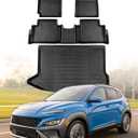 CreekT for Hyundai Kona Floor Mats 2018-2023 (No for EV),All Weather Heavy Duty Waterproof Floor mats & Cargo Liner for Hyundai Kona Accessories SE SEL N Limited Preferred