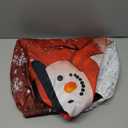 Round Tablecloth with Elastic Winter Snowman Round Elastic Tablecloth Waterproof Wipeable Circle Table Cloth for Home Outdoor, Fits 45"-50" Tables