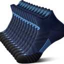 PAPLUS Ankle Compression Sock for Men and Women 2/4/6 Pairs, Low Cut Compression Running Sock with Ankle Support (Small-Medium)