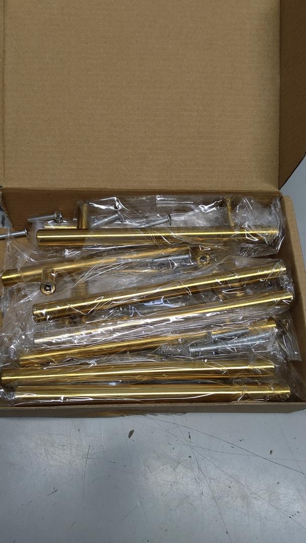 Goldenwarm 10 Pack 4 inch Gold Cabinet Handles Brushed Gold Cabinet Pulls Stainless Steel Drawer Pulls, Durable Kitchen Cabinet Handles  Bathroom Bedroom Dresser Handles Easy DIY Upgrade