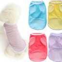 4 Pack Dog Cooling Shirts - Breathable Lightweight Shirts for Large Dogs Boy, Sleeveless Sun Protection Shirts for Puppy Vest Pet Apparel (XL)