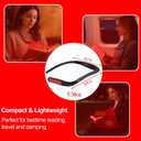 630nm Red Neck Reading Light - Zero Blue Light, Rechargeable Dimmable Portable LED Red Neck Book Lamp for Reading, Crafts, Knitting, Crochet at Night, Perfect for Readers and Craft Lovers