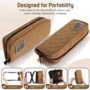 LiKiLiKi Extra Large Foldable Backpack Stool, Heavy Duty Thickened Collapsible Portable Pocket Chair, Compact Pocket Size Travel Seat for Hiking, Fishing, Picnic and Outdoor Activities (Brown)