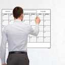24" x 36" Erasable Undated One Month Laminated Wall Calendar Monthly Planner Blank Reusable for Organizing Home, Office and Academic Schedules