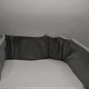 Selectico King Size Bed Wedge Pillow for Headboard, 76"x11"x7" Mattress Gap Filler for Better Sleep Height, Triangle Pillow Wedge Filling 0-5.5" Headboard Gap, Grey