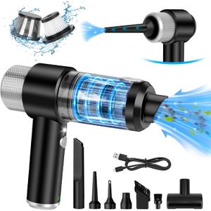 Handheld Car Vacuum Cleaner - 15000Pa High Power Portable Vacuum, Mini Car Vacuum Cordless with LED Light, Vacuum Cleaners for Home, Office, Pet Hair (Black)