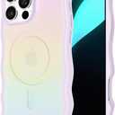 kate spade new york iPhone 16 Pro Max Case - Compatible with MagSafe - Designer Phone Case - Wavy Opal Iridescent