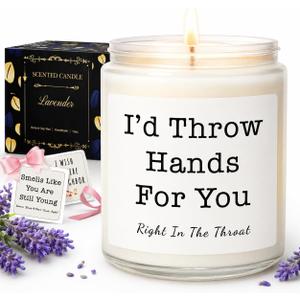 2 x Gifts for Women, Birthday Gifts for Women, Unique Friendship Gift for Womens, Best Friend, Her, Sister, Bestie, Girlfriend, Mom, Funny Scented Candle with Replaceable Stickers, 450g