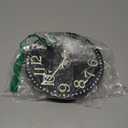 JoFomp Wooden Glow in The Dark Clock, 8 inch Silent Non-Ticking Battery Operated Clock, Energy-Absorbing Luminous Numerals and Hands, Lighted Wall Clock Decoration (Black, 8 INCH)