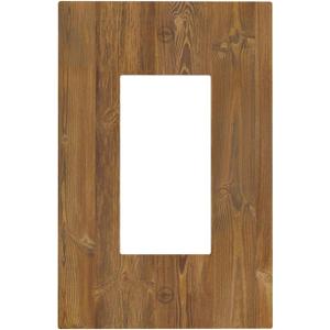 2 x Decorative Outlet Covers Rustic Brown Wood Wooden Texture 1 Gang Single Rocker Gfci Wall Plates Light Switch Cover Plate Electrical Switch Plate Cover For Bedroom Living Room Decor